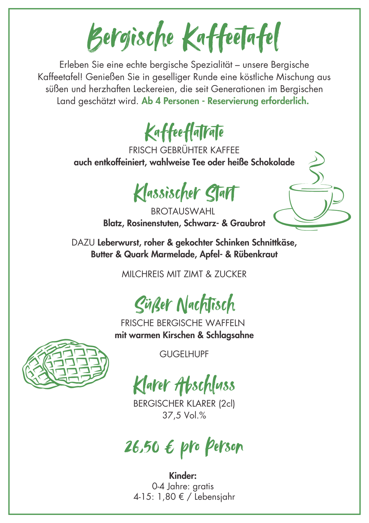 Die Bergische Kaffeetafel - Ablauf und Inhalte